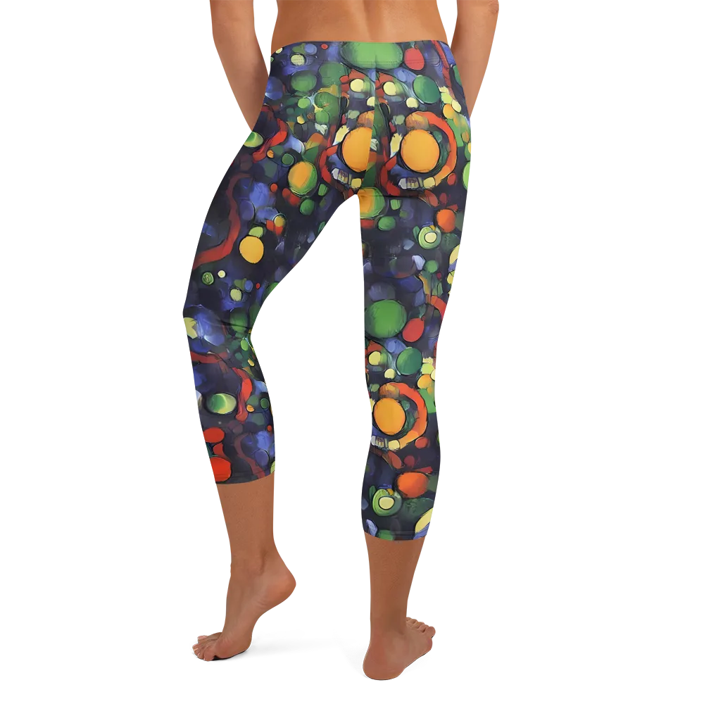 Cobalt Harvest on Capri Leggings — Back