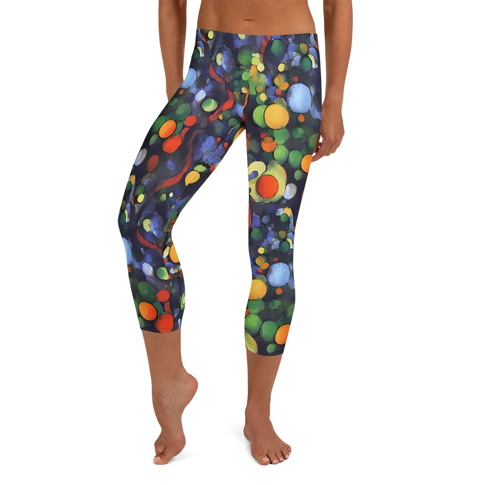 Cobalt Harvest on Capri Leggings — Front