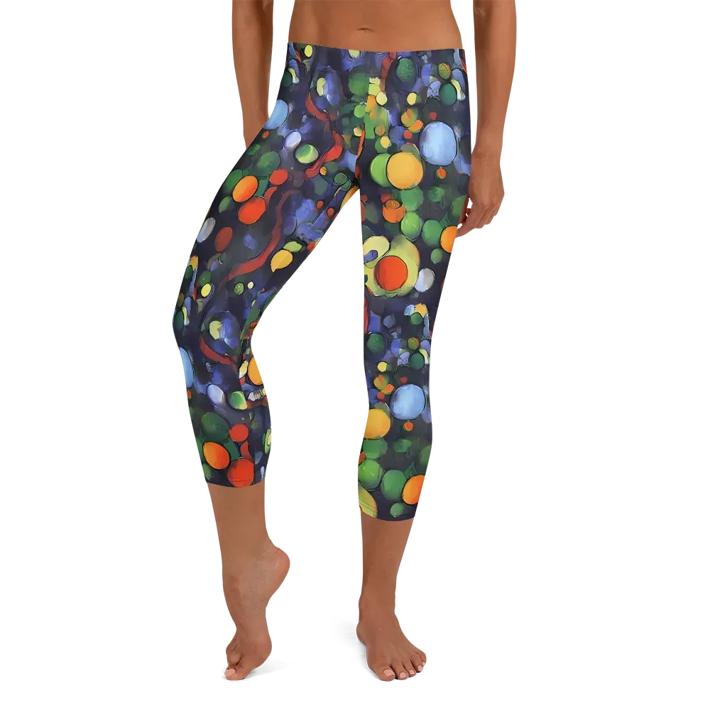 Cobalt Harvest on Capri Leggings — Front