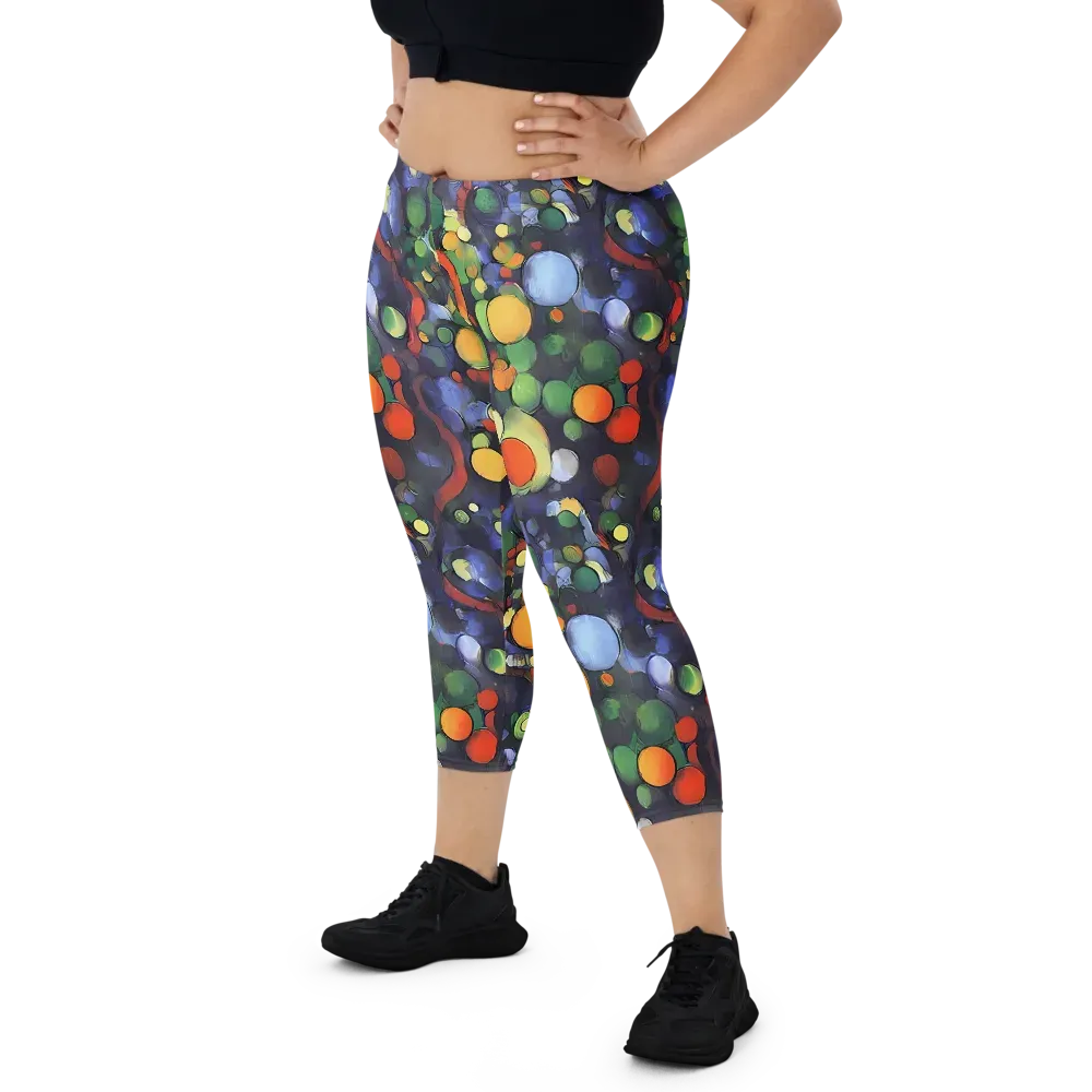 Cobalt Harvest on Capri Leggings — Front