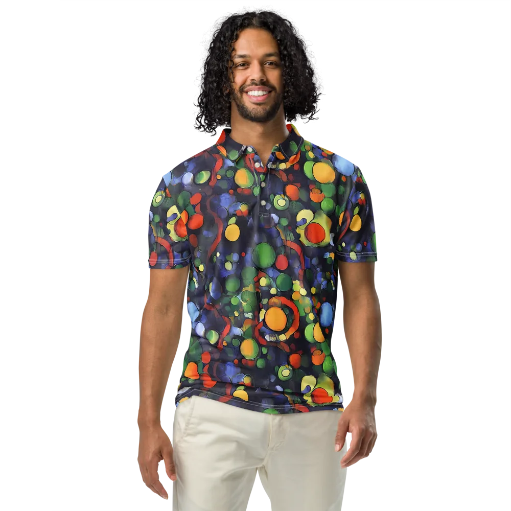 Cobalt Harvest on Men's Slim Fit Polo Shirt — Front