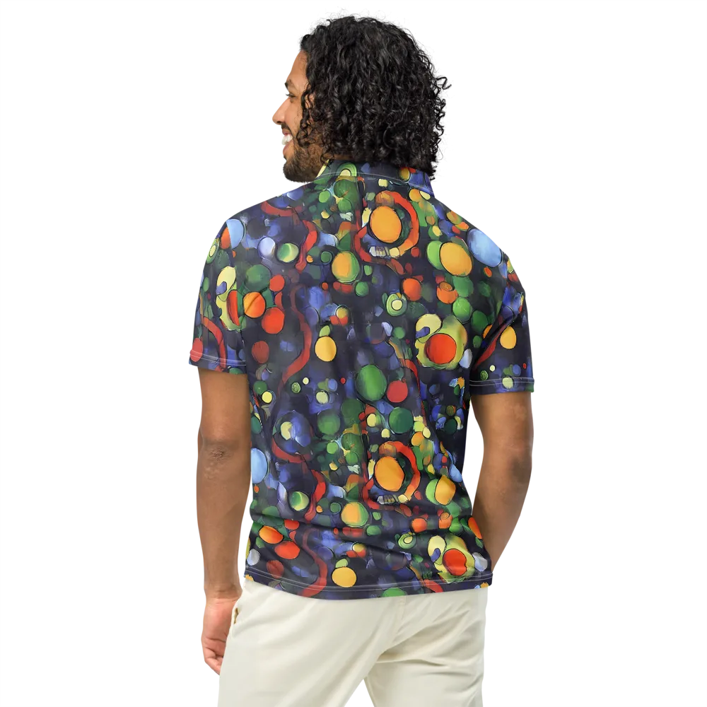 Cobalt Harvest on Men's Slim Fit Polo Shirt — Back