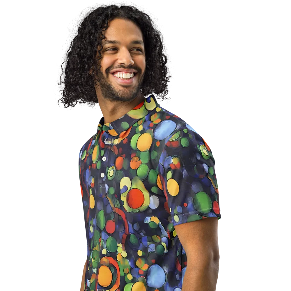 Cobalt Harvest on Men's Slim Fit Polo Shirt — Left Front