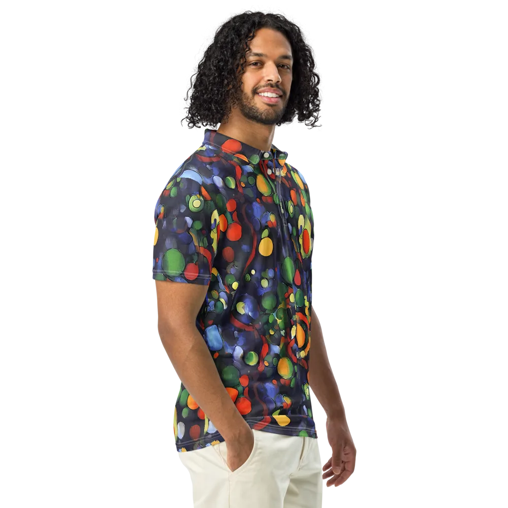 Cobalt Harvest on Men's Slim Fit Polo Shirt — Right Front