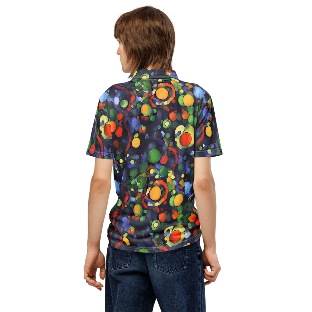 Cobalt Harvest on Men's Slim Fit Polo Shirt — Back