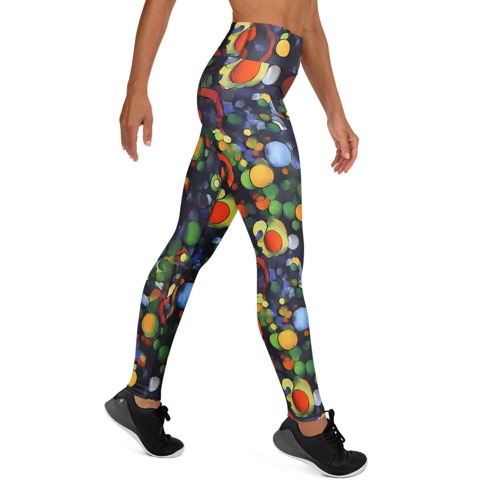 Cobalt Harvest on Yoga Leggings — Right