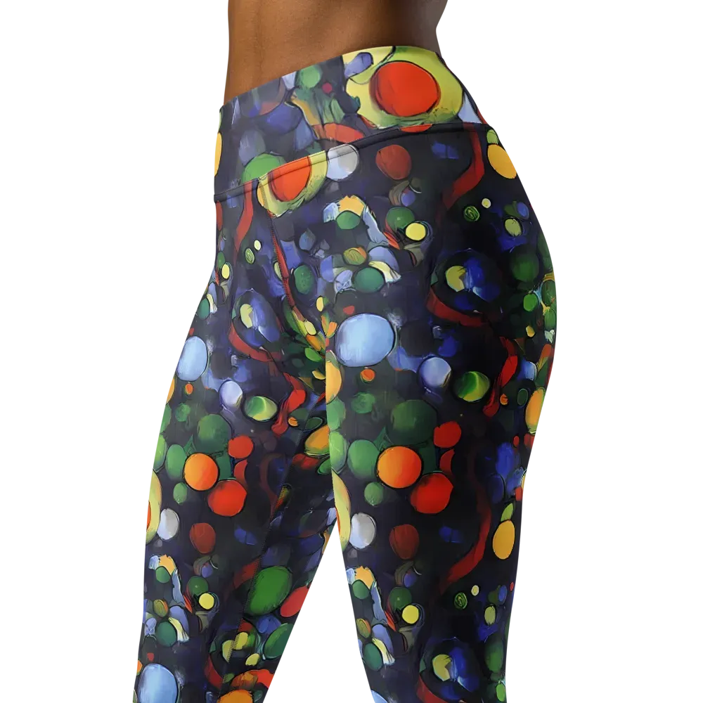 Cobalt Harvest on Yoga Leggings — Left Front