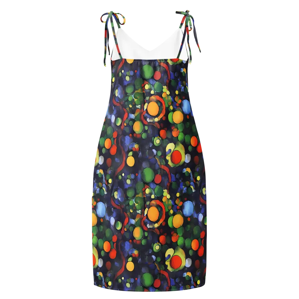 Cobalt Harvest on Slip Dress — Back