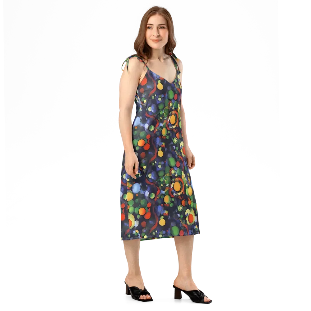 Cobalt Harvest on Slip Dress — Right Front