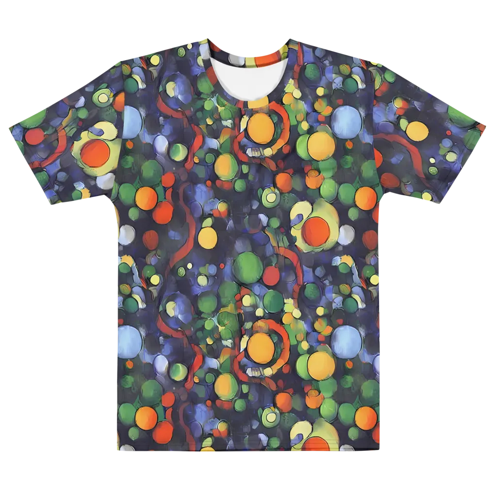 Cobalt Harvest on Men's Cotton Crew Neck T-Shirt — Front