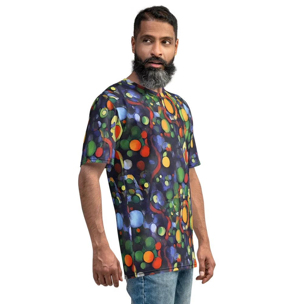 Cobalt Harvest on Men's Crew Neck T-Shirt — Right