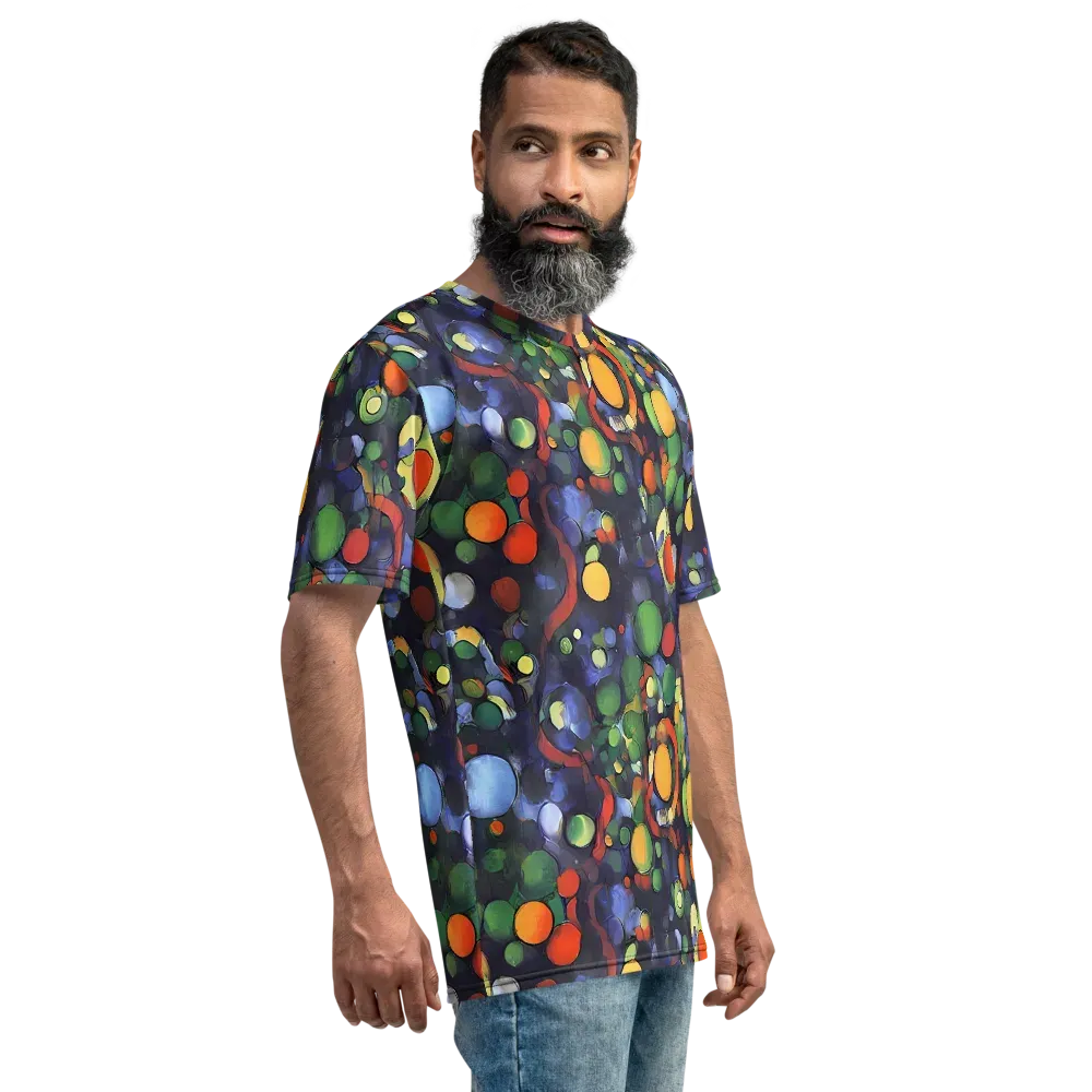 Cobalt Harvest on Men's Crew Neck T-Shirt — Right