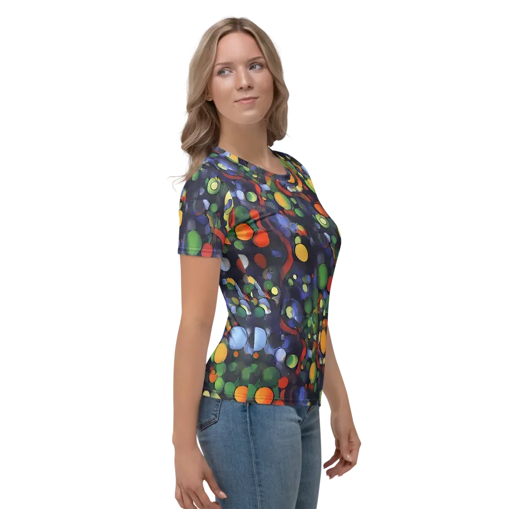Cobalt Harvest on Women's Crew Neck T-Shirt — Right