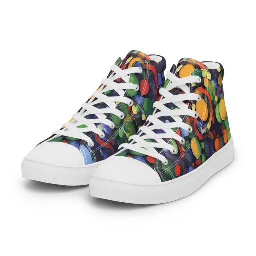 Cobalt Harvest on a Women's High Top Canvas Shoes