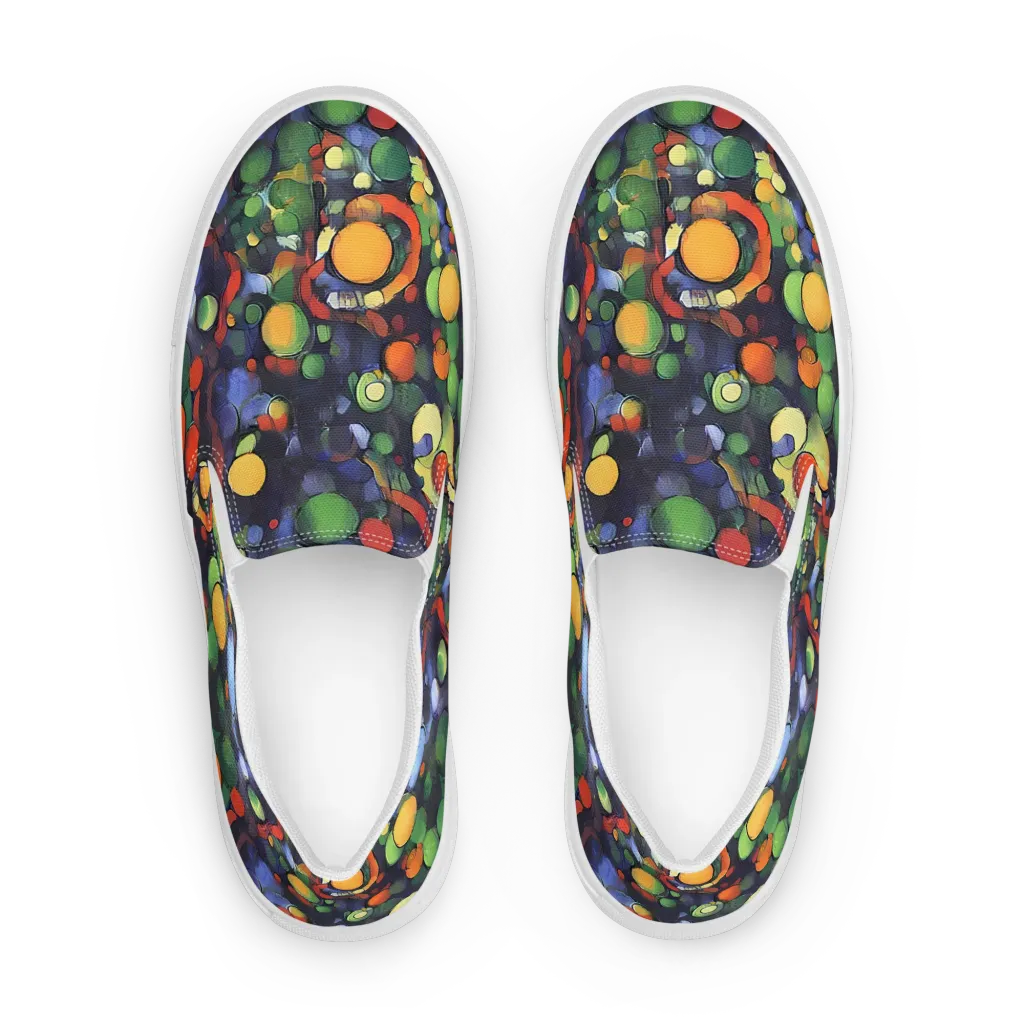 Cobalt Harvest on Men's Slip-On Canvas Shoes — Front