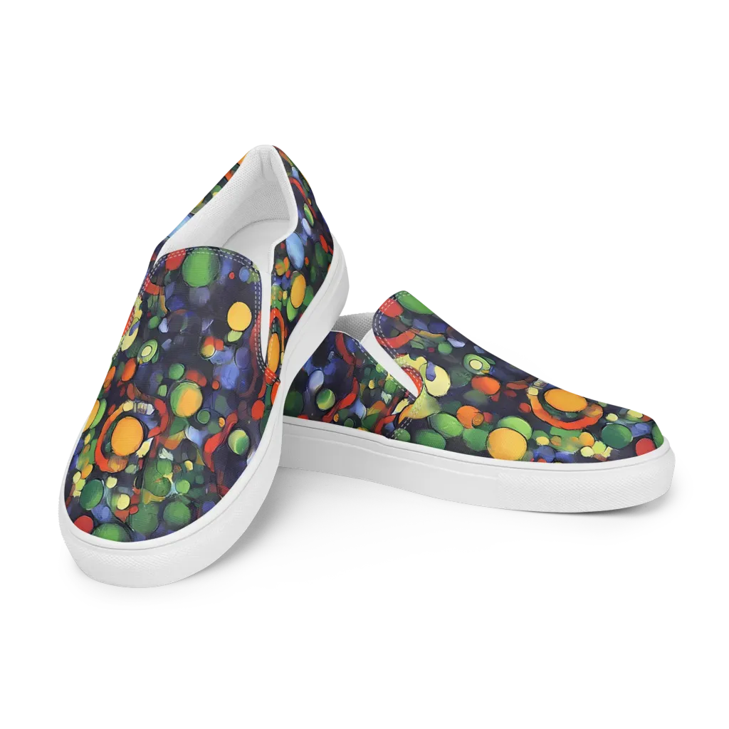 Cobalt Harvest on Men's Slip-On Canvas Shoes — Left Front