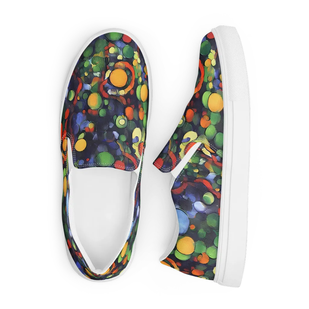 Cobalt Harvest on Men's Slip-On Canvas Shoes — Front