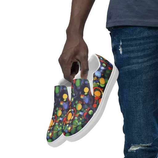 Cobalt Harvest on a Men's Slip-On Canvas Shoes