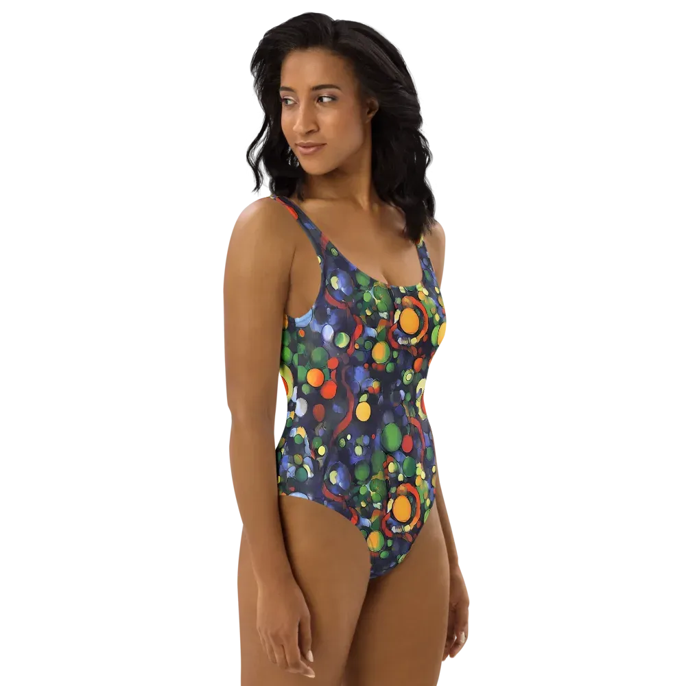 Cobalt Harvest on One-Piece Swimsuit — Right