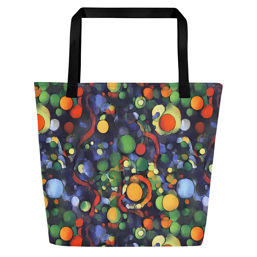 Cobalt Harvest on Large Tote Bag W/ Pocket — Front