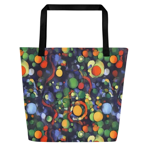 Cobalt Harvest on a Large Tote Bag W/ Pocket