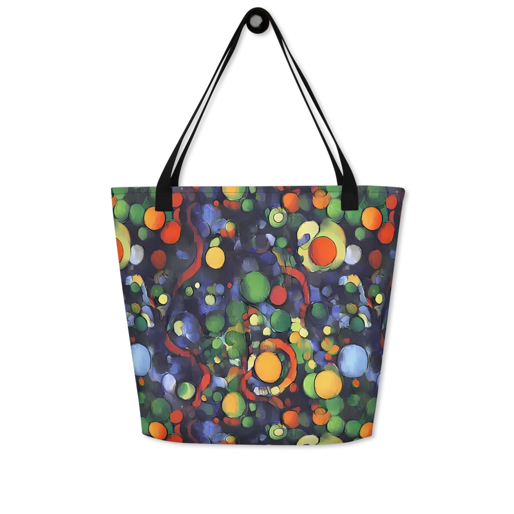 Cobalt Harvest on Large Tote Bag W/ Pocket — Front