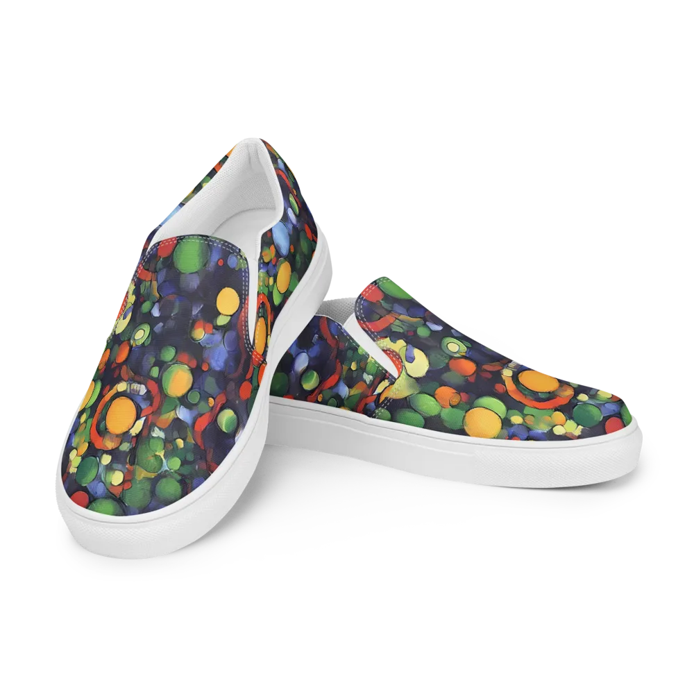 Cobalt Harvest on Women's Slip-On Canvas Shoes — Left Front