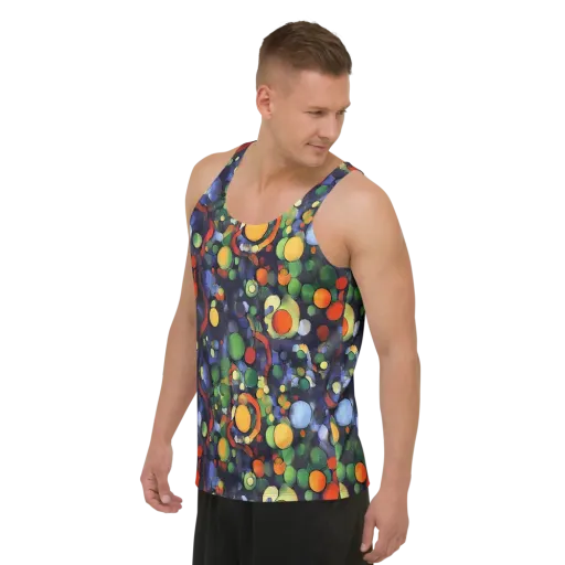 Cobalt Harvest on a Men's Tank Top