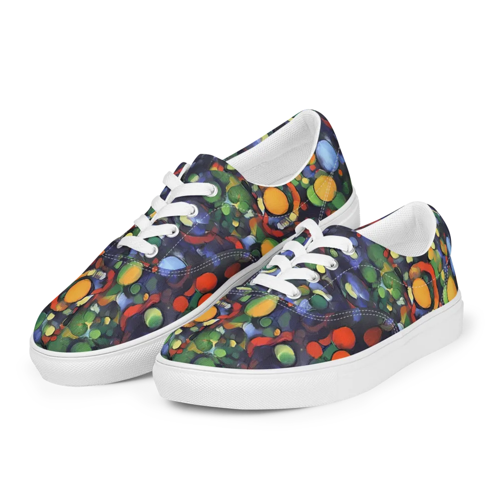 Cobalt Harvest on Men's Lace-Up Canvas Shoes — Left Front
