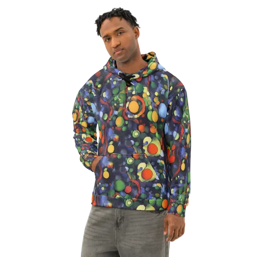 Cobalt Harvest on a Cotton Hoodie