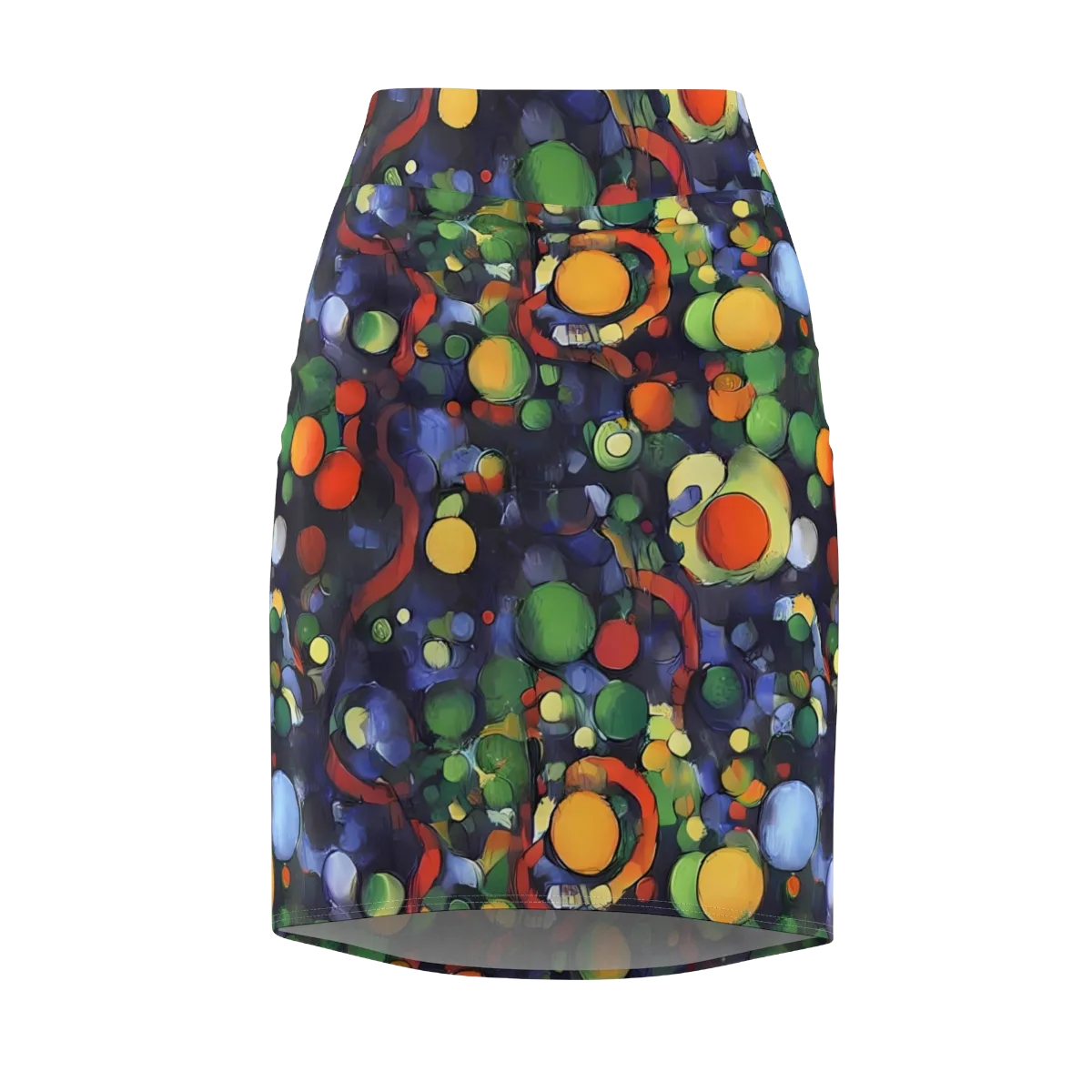 Cobalt Harvest on Pencil Skirt — Front