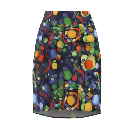 Cobalt Harvest on a Pencil Skirt