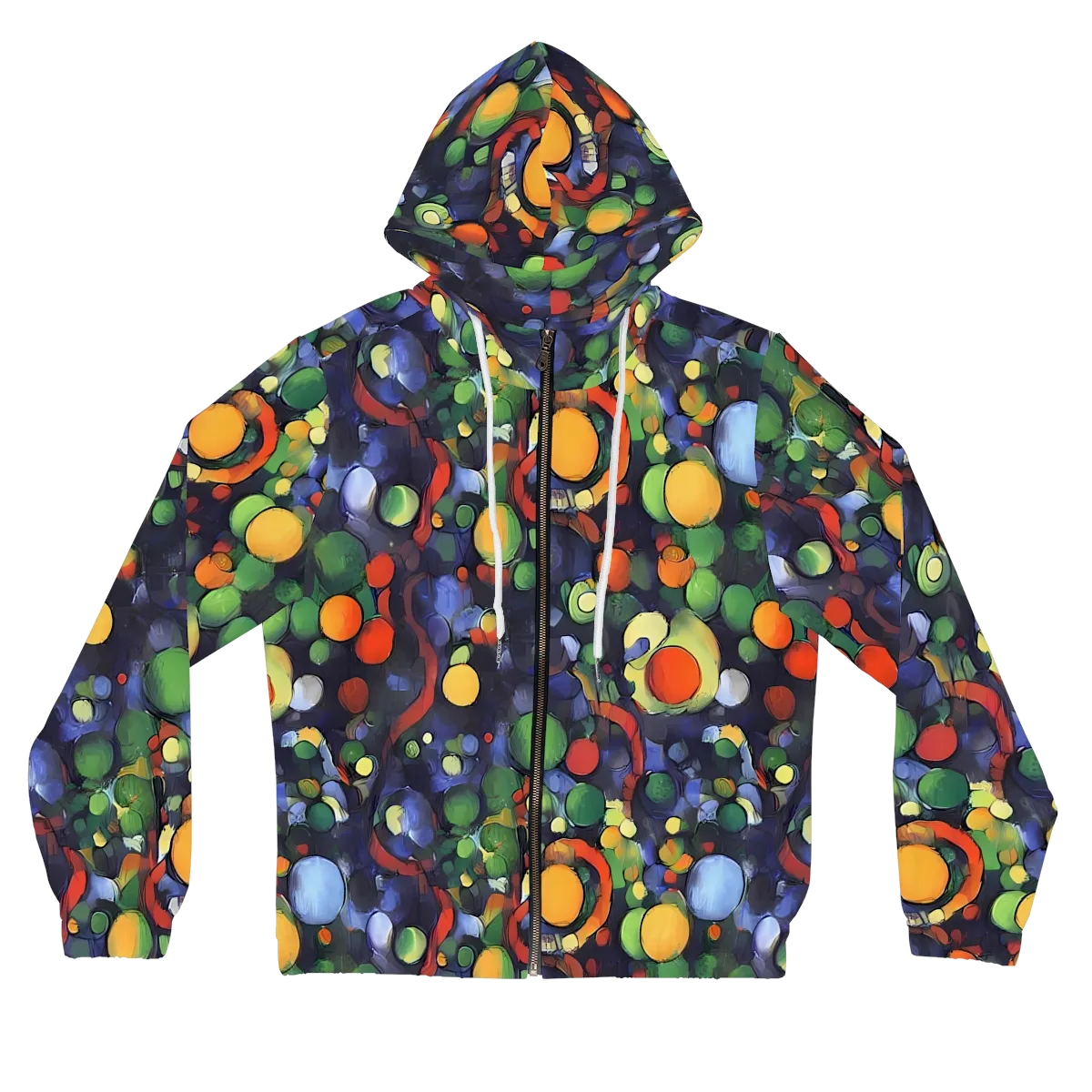 Cobalt Harvest on Women's Full-Zip Hoodie — Front