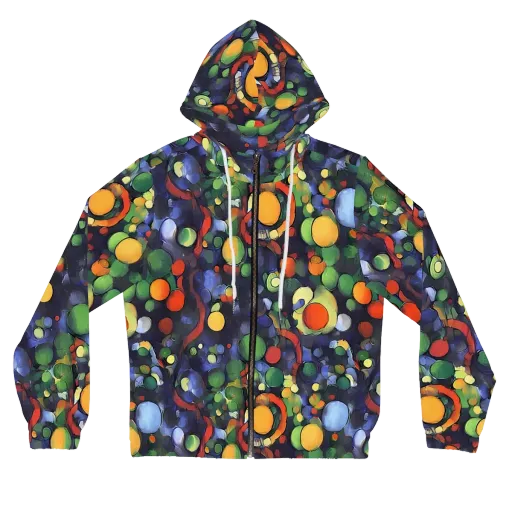 Cobalt Harvest on a Women's Full-Zip Hoodie