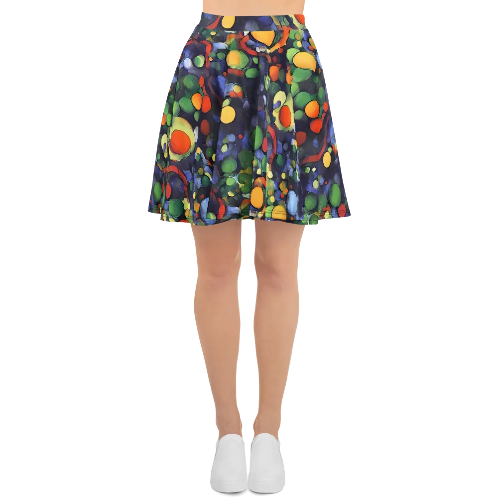 Cobalt Harvest on Skater Skirt — Front