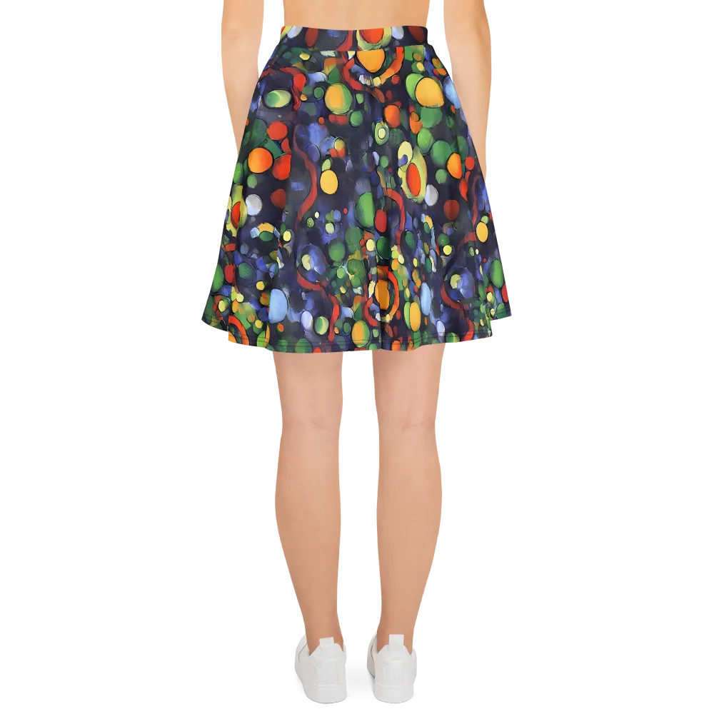 Cobalt Harvest on Skater Skirt — Back