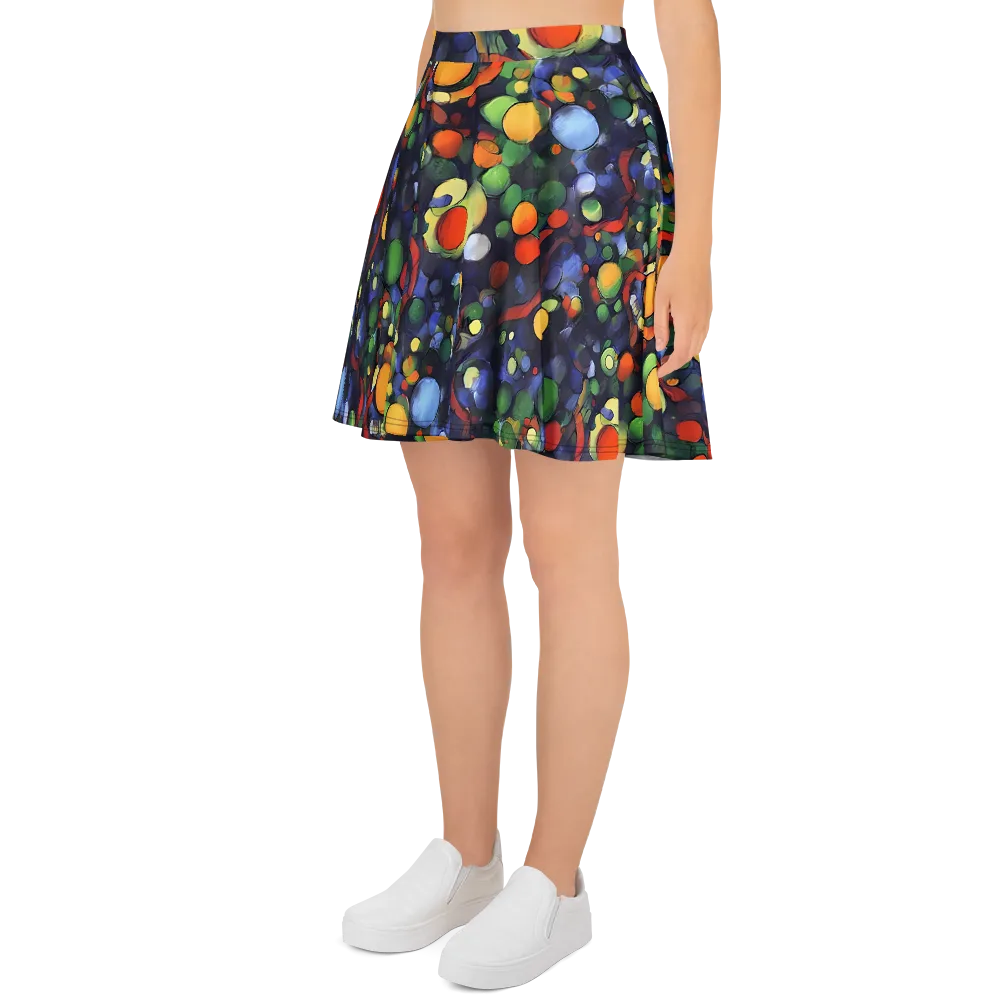 Cobalt Harvest on Skater Skirt — Left