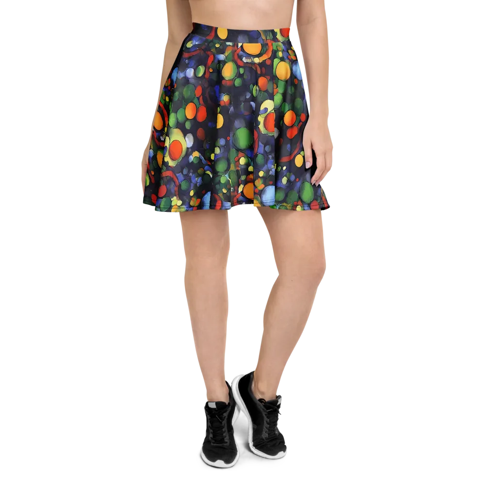Cobalt Harvest on Skater Skirt — Front