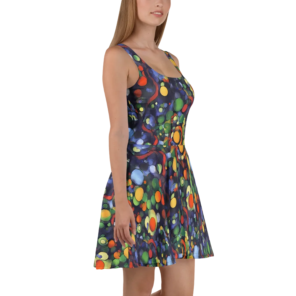Cobalt Harvest on Skater Dress — Right