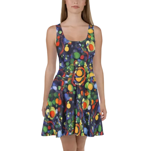 Cobalt Harvest on a Skater Dress