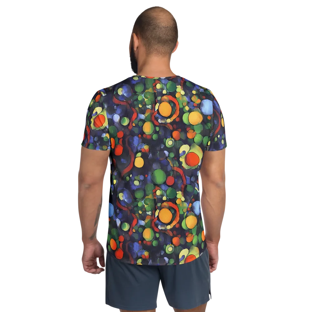 Cobalt Harvest on Men's Athletic T-Shirt — Back