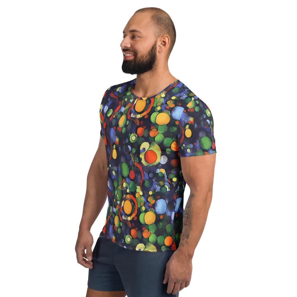 Cobalt Harvest on Men's Athletic T-Shirt — Left