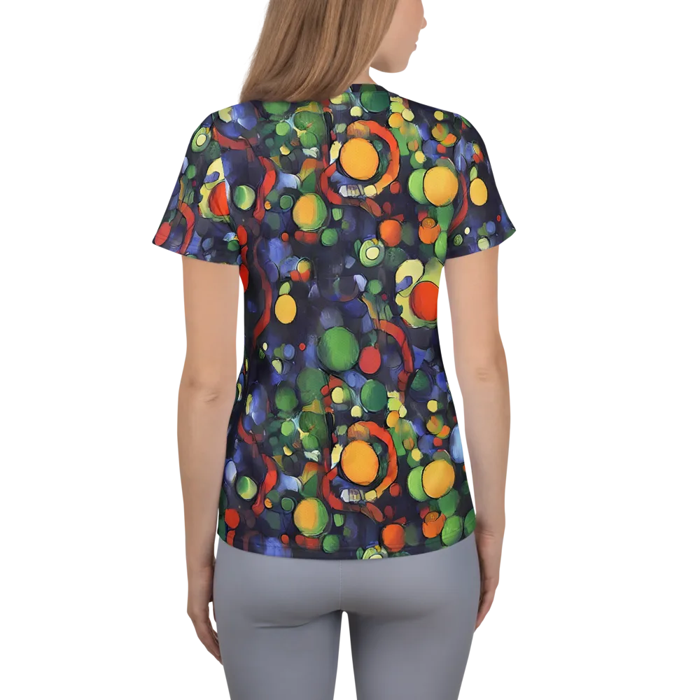 Cobalt Harvest on Women's Athletic T-Shirt — Back