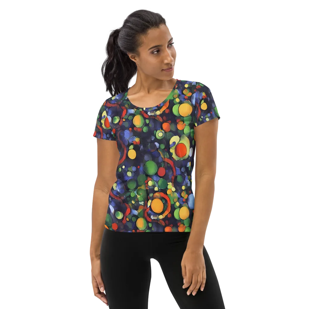 Cobalt Harvest on Women's Athletic T-Shirt — Front