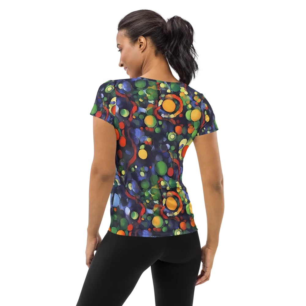 Cobalt Harvest on Women's Athletic T-Shirt — Back