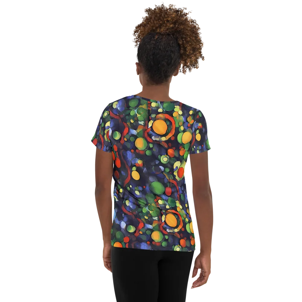 Cobalt Harvest on Women's Athletic T-Shirt — Back