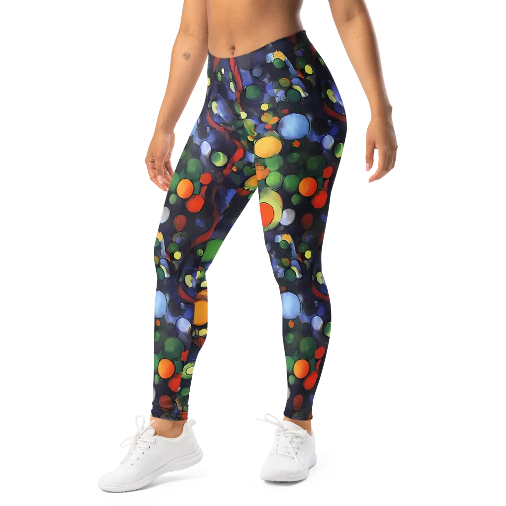 Cobalt Harvest on Leggings — Left Front