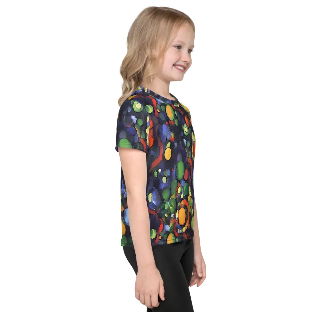 Cobalt Harvest on Kids Crew Neck T-Shirt — Right