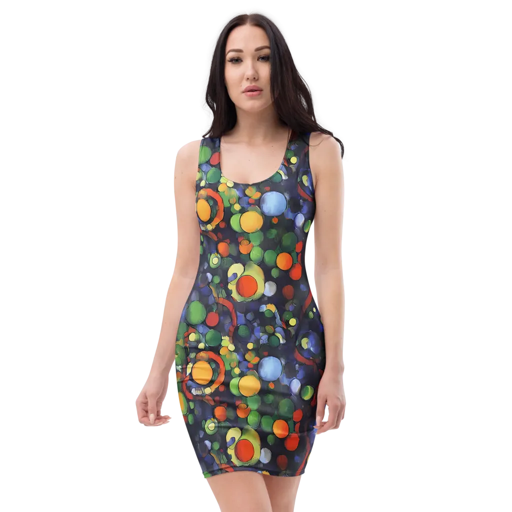 Cobalt Harvest on Bodycon Dress — Front