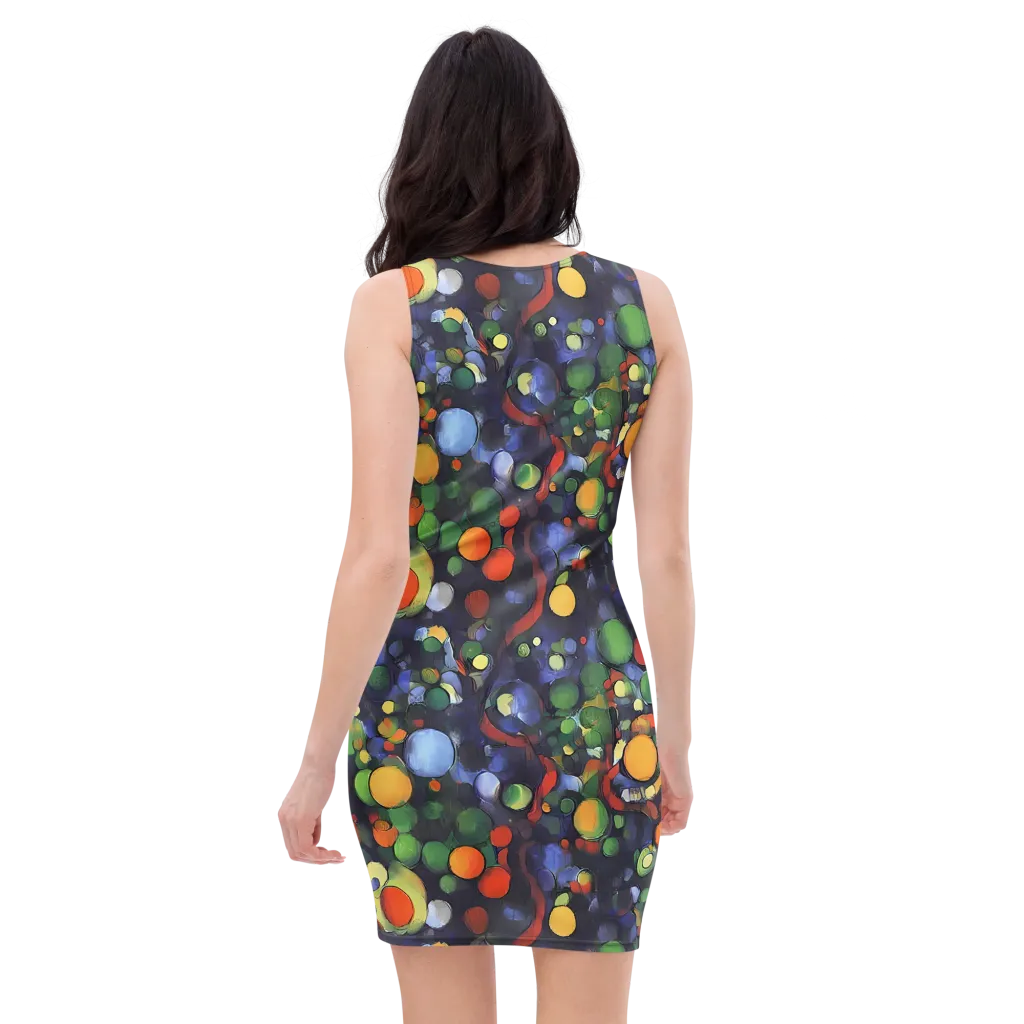 Cobalt Harvest on Bodycon Dress — Back